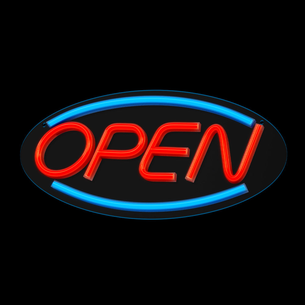 LED light - OPEN   Blue/Red