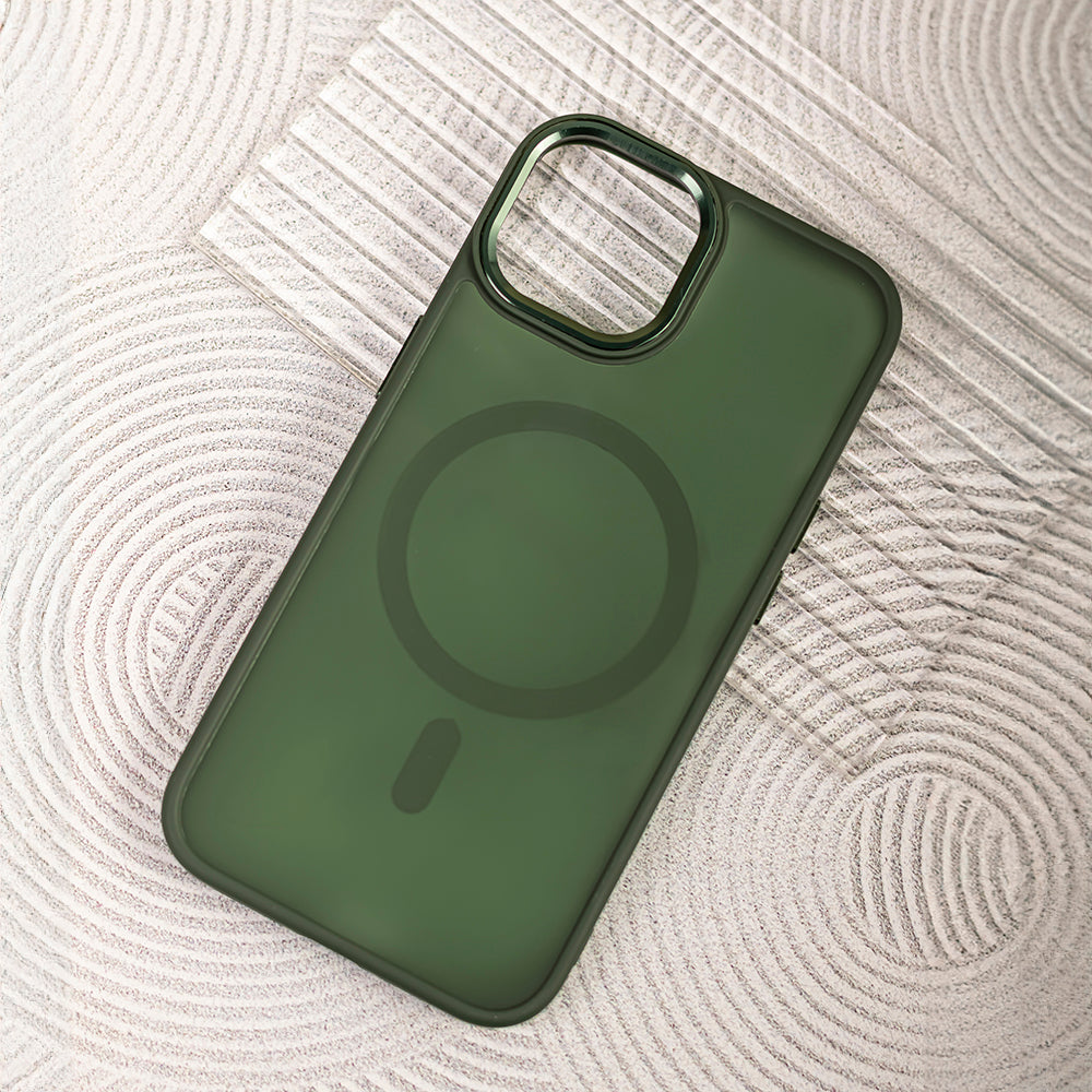 iPhone 16 MagSafe TPU Cover Frozen Mag – Grøn