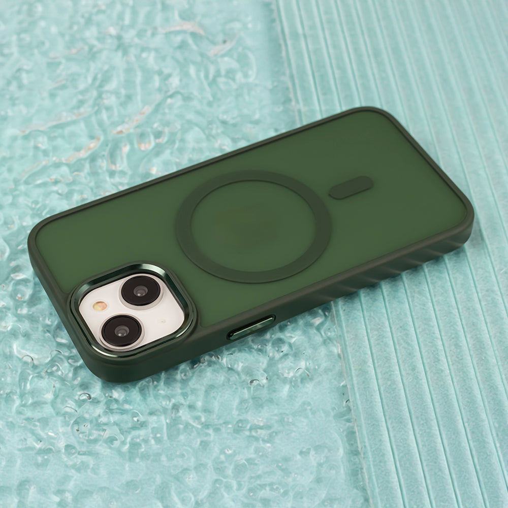 iPhone 16 MagSafe TPU Cover Frozen Mag – Grøn