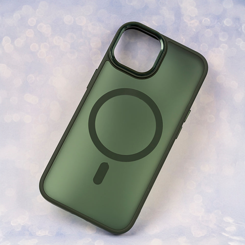 iPhone 16 MagSafe TPU Cover Frozen Mag – Grøn