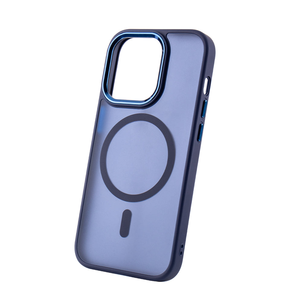 iPhone 15 Pro MagSafe Cover Frozen Mag Navyblå – Blå