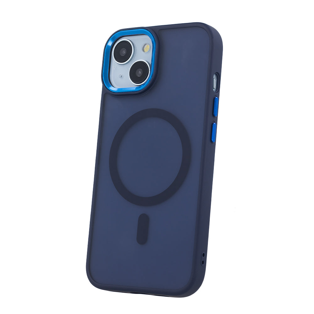 iPhone 15 Pro MagSafe Cover Frozen Mag Navyblå – Blå