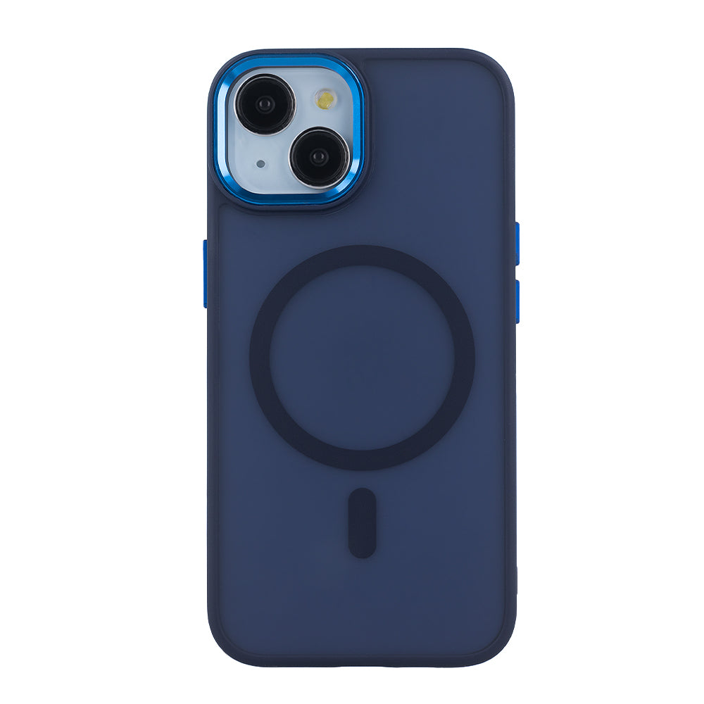 iPhone 15 Pro MagSafe Cover Frozen Mag Navyblå – Blå