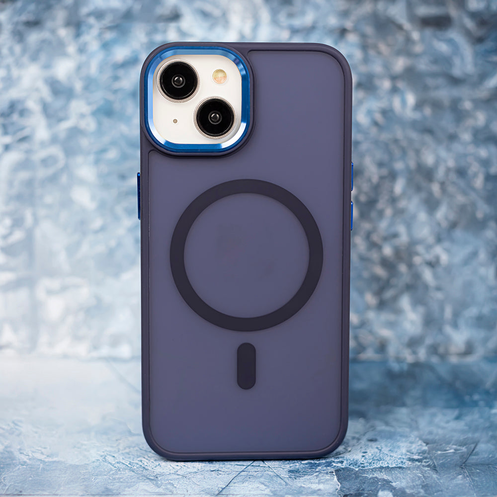 iPhone 15 Cover Frozen Mag Navy – Blå
