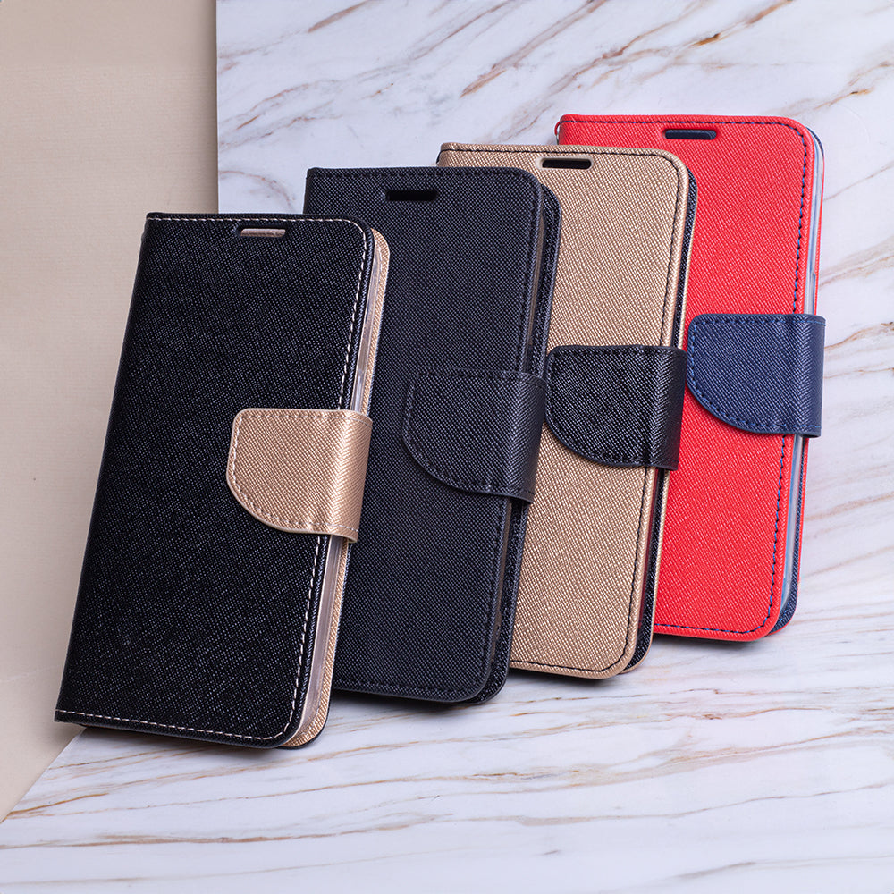 iPhone 16 Pro max flipcover Fancy Sort/Guld