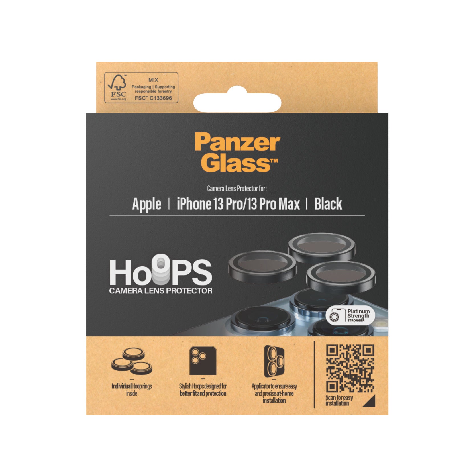 PanzerGlass Hoops Rings for iPhone 13 Pro/13 Pro Max Black - billede 3