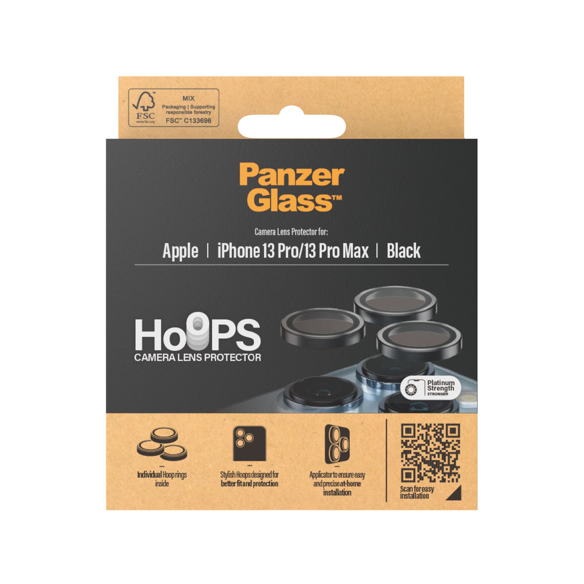 PanzerGlass Hoops Rings for iPhone 13 Pro/13 Pro Max Black - billede 3