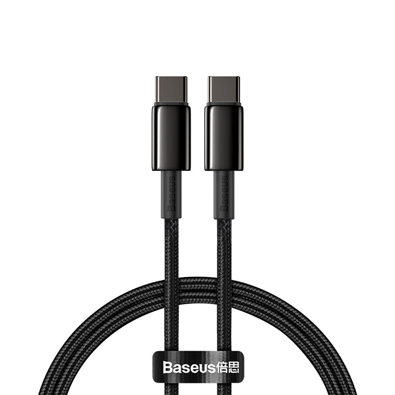 Kabel USBC/USBC 1m Sort 100W