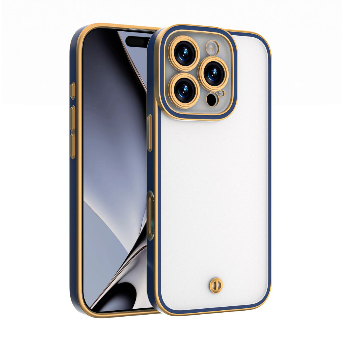 iPhone 17 Air Cover Silky Gold – Blå/Guld