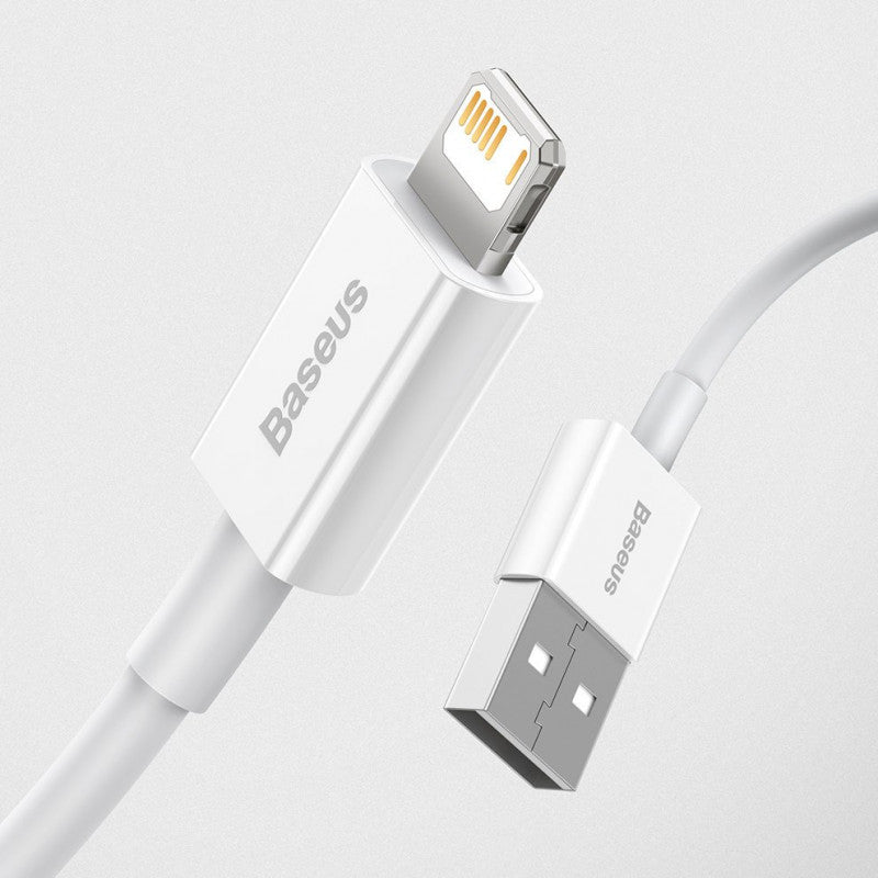 Baseus USBA Lightning 2M Hvid - billede 2