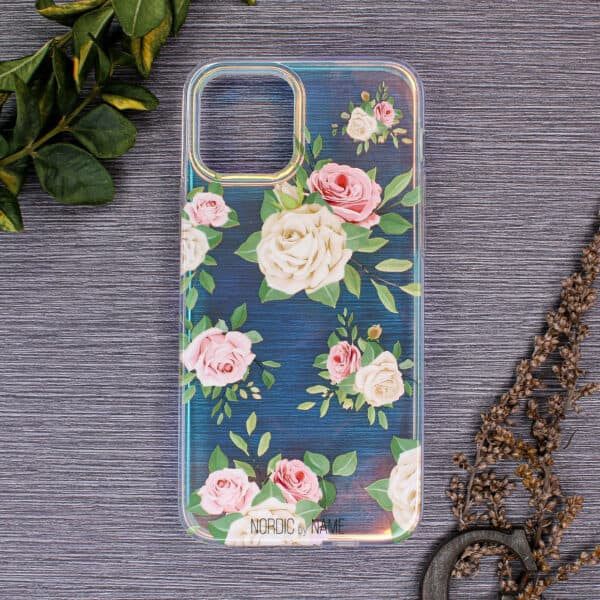 iPhone 11 Pro Max Cover Med Små Lyserøde Roser – Transparent
