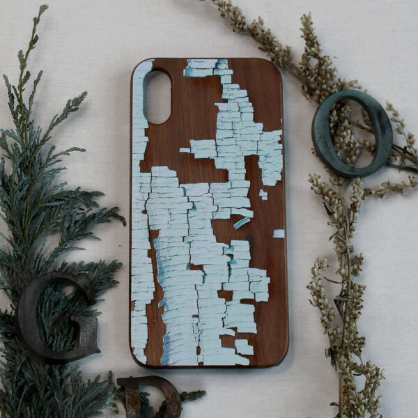 iPhone X/XS Cover Træ Hvide afskalninger