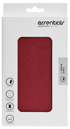 iPhone 13 Pro Læder Wallet Flip Cover detachable – Rød