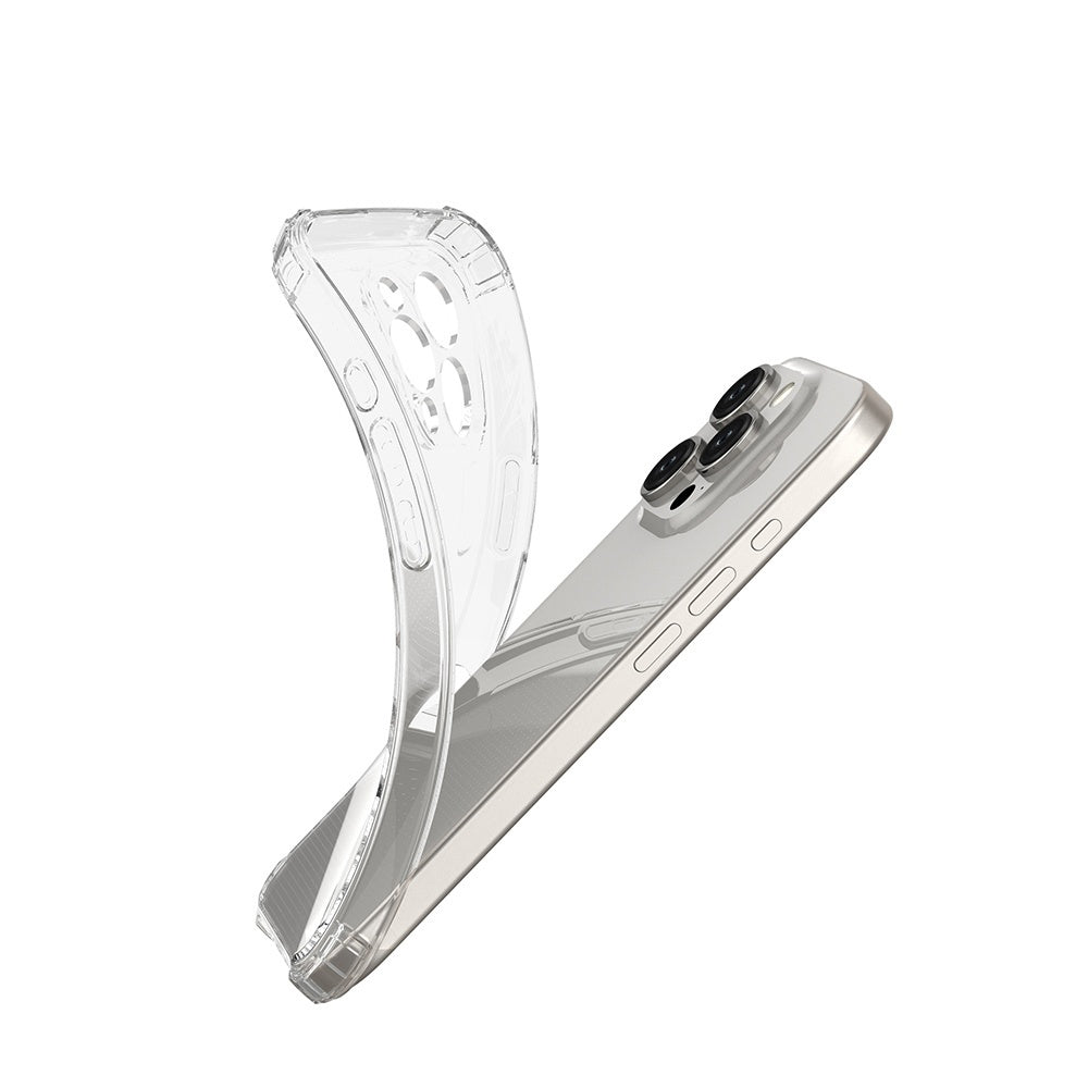 iPhone 15 pro MagSafe Cover Anti Shock Kameraforstærkning – Transparent