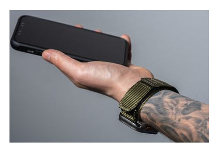 FORCELL Velcro Nylon Strap for Apple Watch - Army Green - 42/44/45/49 mm