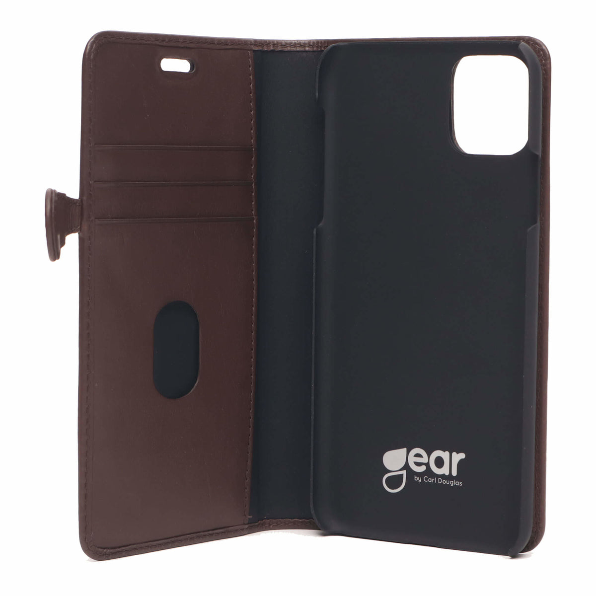 iPhone 11 Læder Wallet Flip Cover – Brun – Buffalo - billede 2