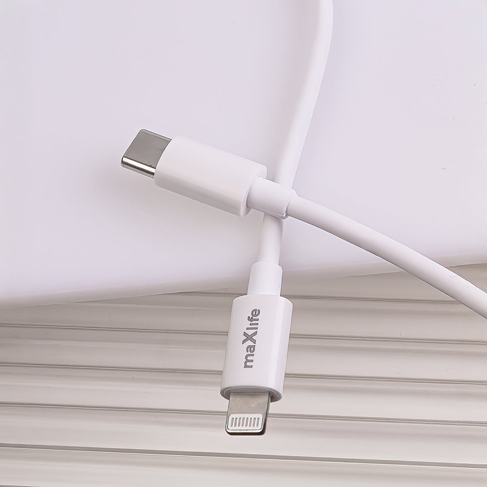 20W PD Fastcharger hvid m. kabel lightning/type c  MXTC-06