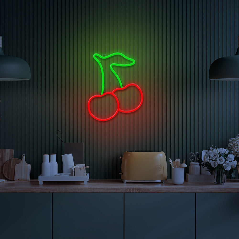 Neon Led Light Cherry Green Red