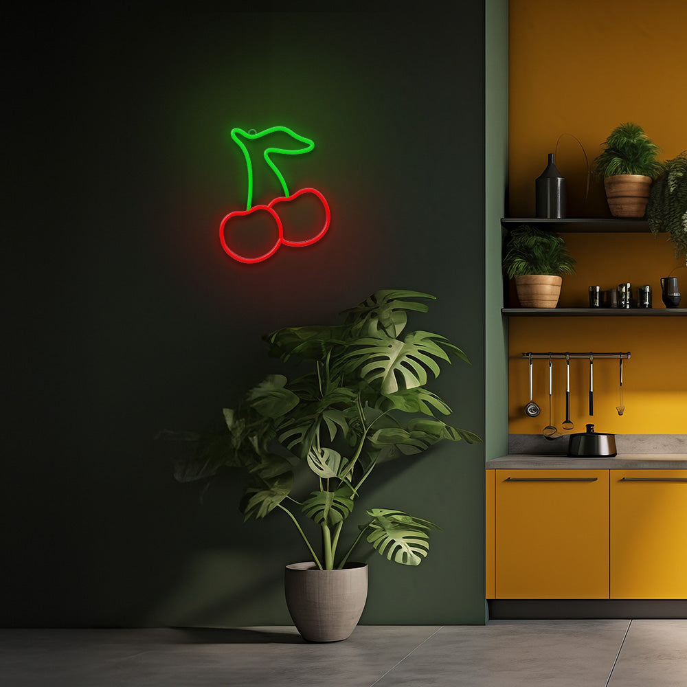 Neon Led Light Cherry Green Red