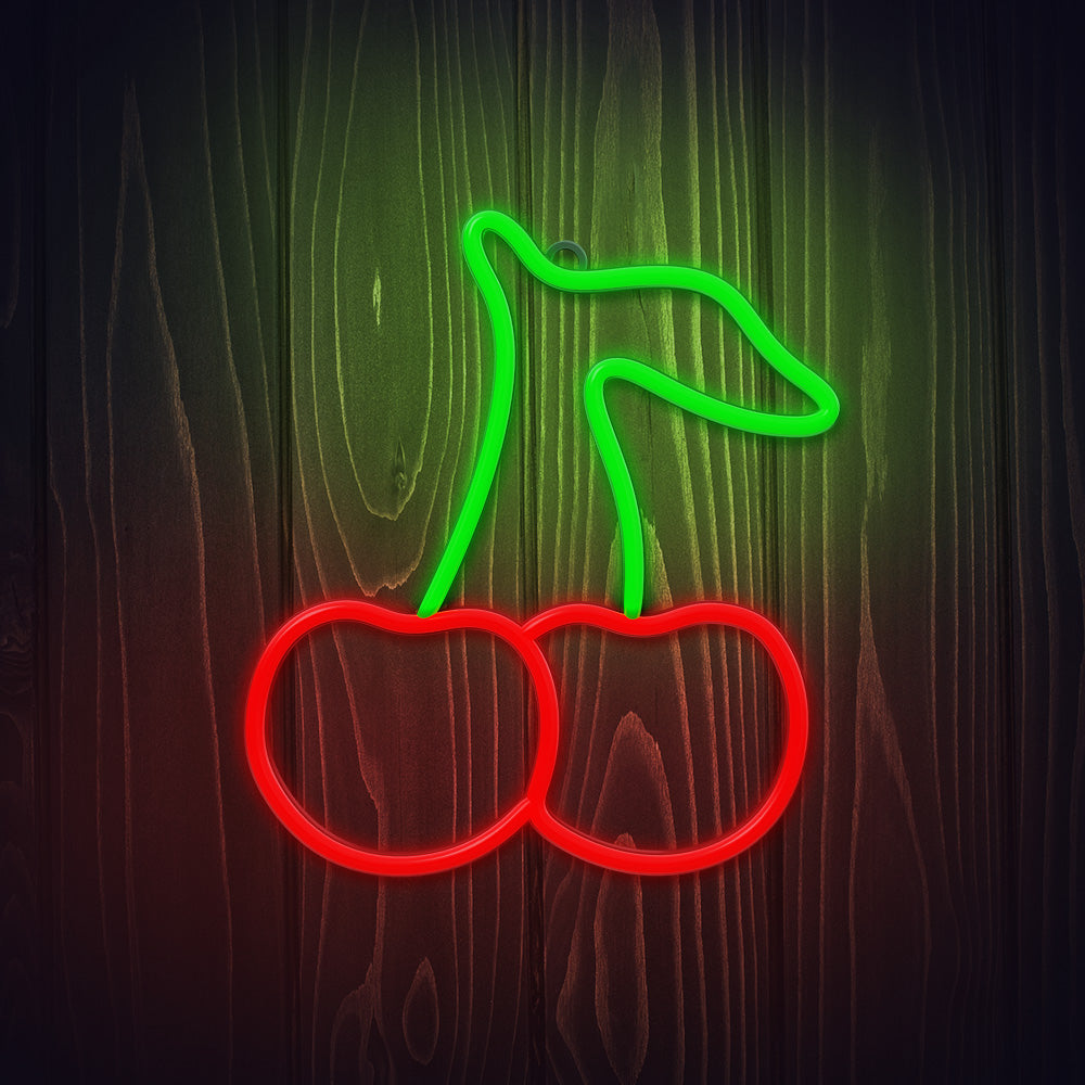 Neon Led Light Cherry Green Red
