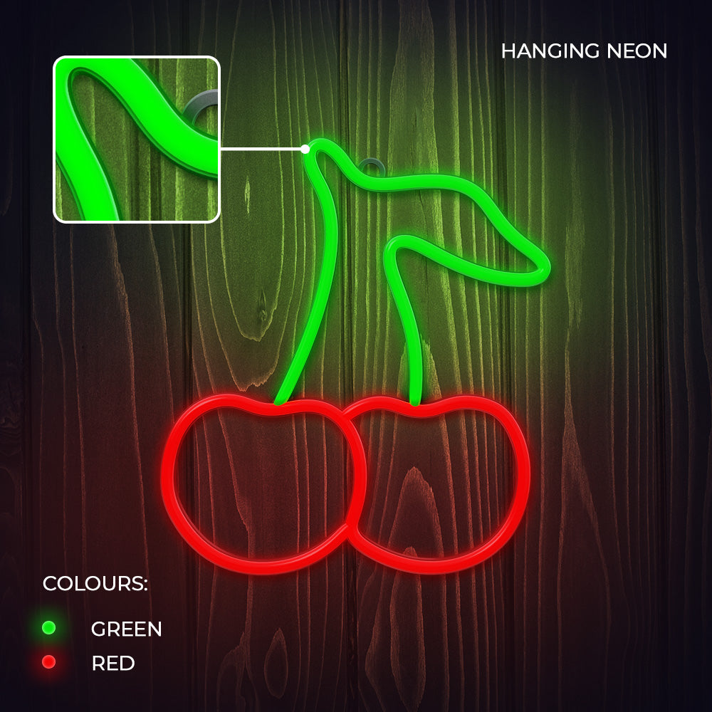 Neon Led Light Cherry Green Red