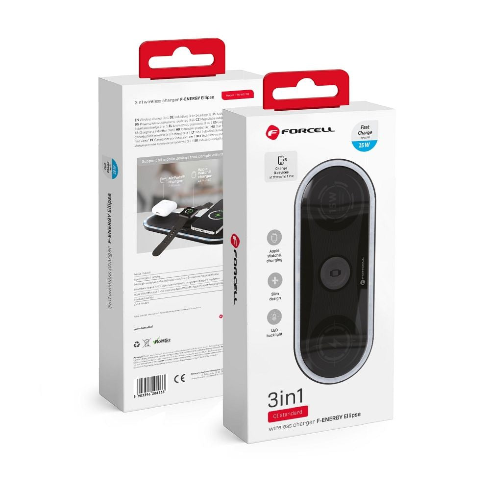 Trådløs oplader 3i1 15W