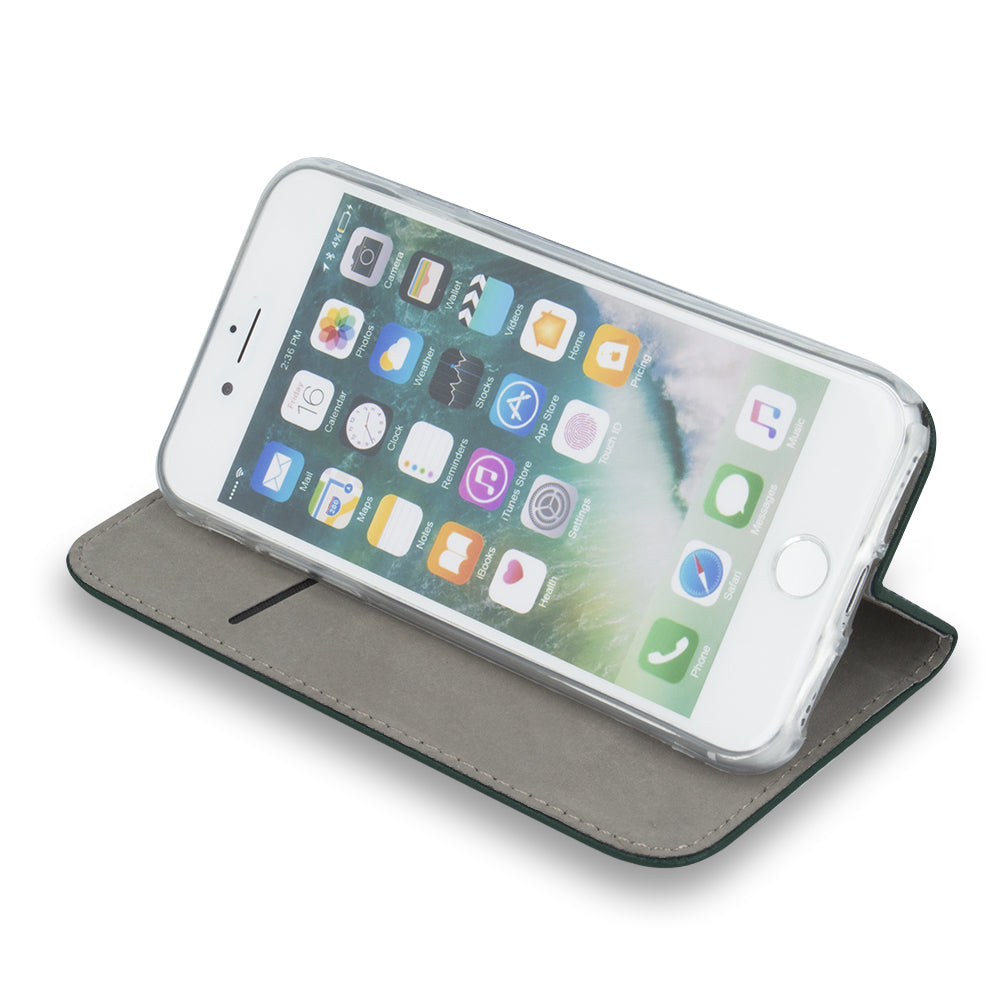 iPhone 17 Pro / 18 Pro Wallet Flip Cover Smart Magnetic – Grøn - billede 4