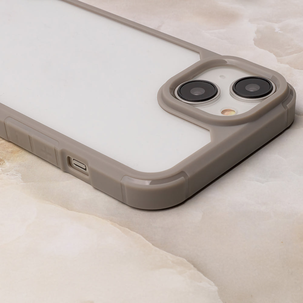 iPhone 11 Color Shock Med Ramme – Transparent/Grå