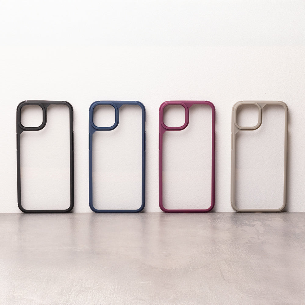 iPhone 11 Color Shock Med Ramme – Transparent/Grå