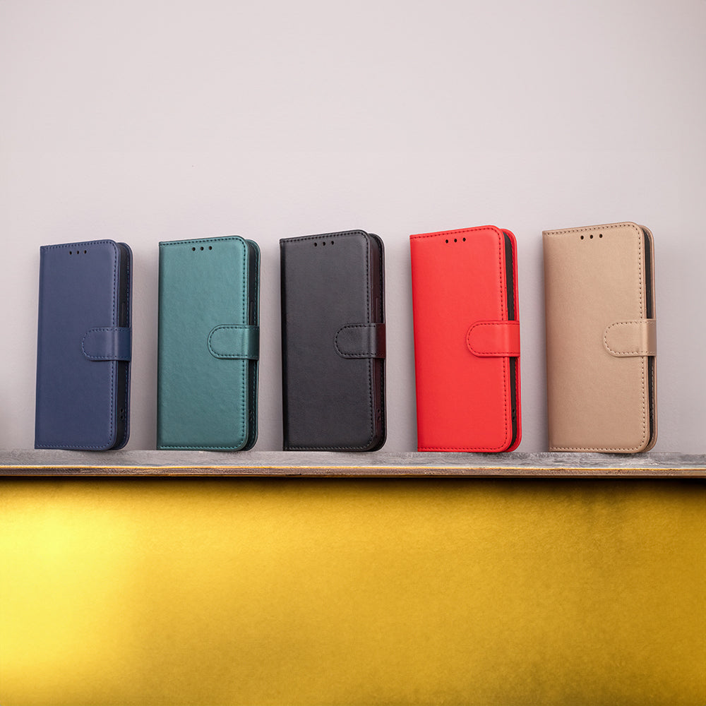 iPhone 16e / 17e Wallet Flip Cover Smart Classic – Rød