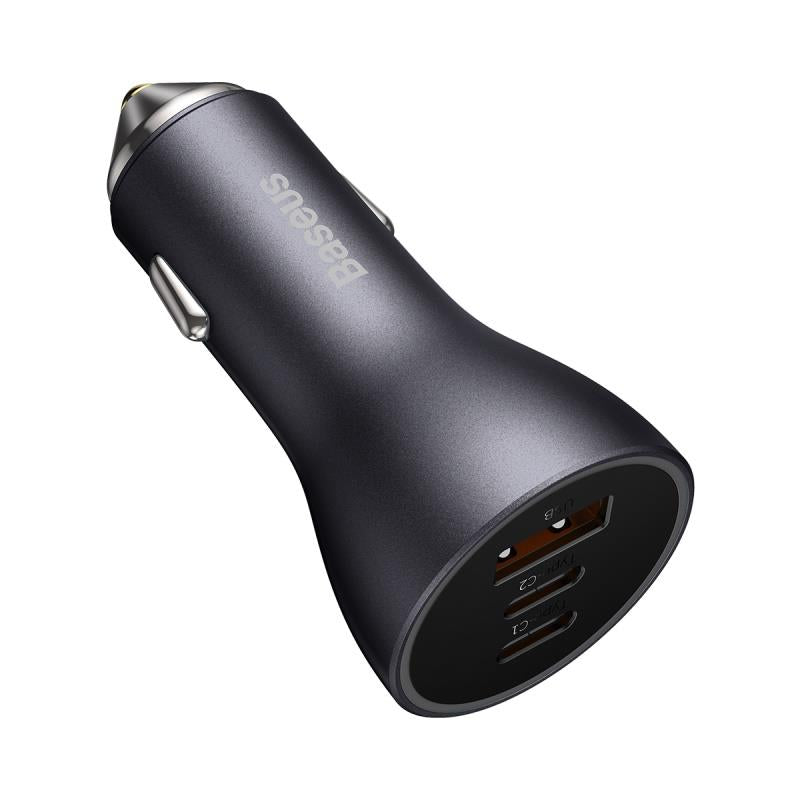 Baseus Lader til cigarstik 65w 3.port sort