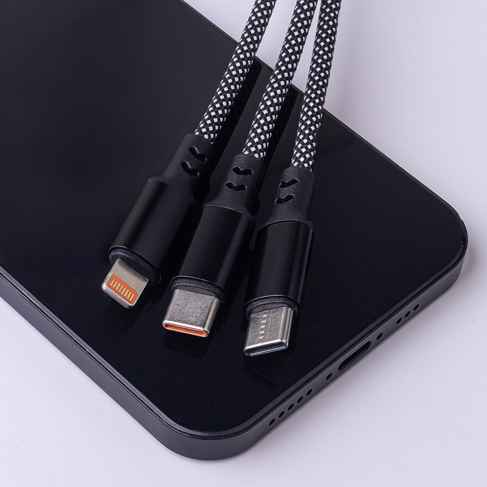 MaXlife Kabel USBA/ 3i1 . 1m 66W Sort