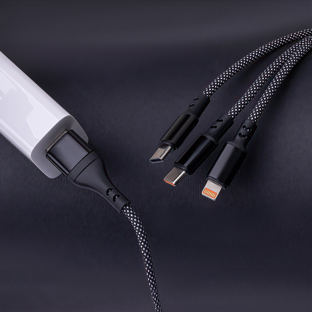 MaXlife Kabel USBA/ 3i1 . 1m 66W Sort