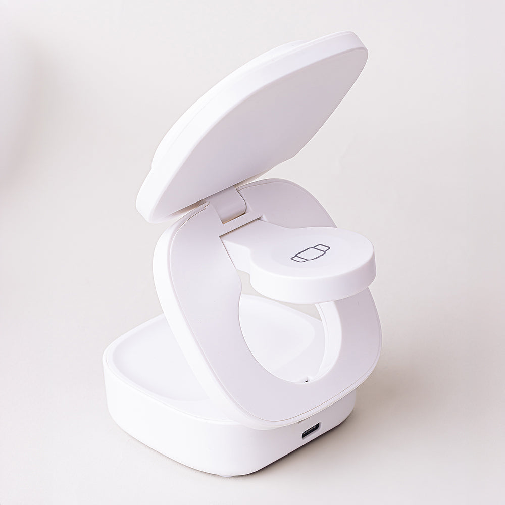 MaXlife Trådløse Oplader 3IEn Magnetisk  Hvid   MXWC-06