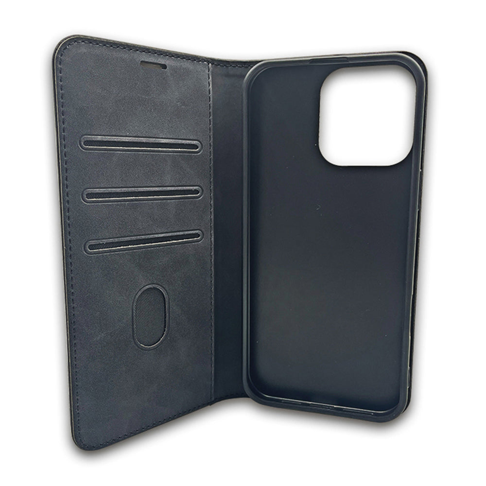 iPhone 7/8/SE Wallet Flip Cover 3 rum – Sort