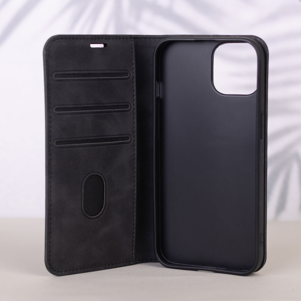iPhone 7/8/SE Wallet Flip Cover 3 rum – Sort