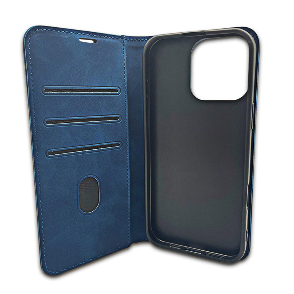 iPhone 7/8/SE Wallet Flip Cover m Kort – Blå