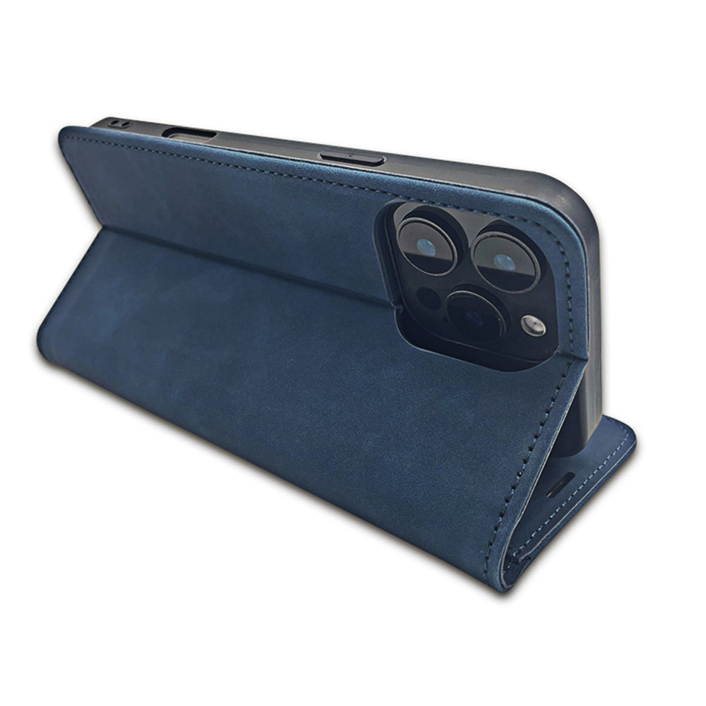 iPhone 7/8/SE Wallet Flip Cover m Kort – Blå