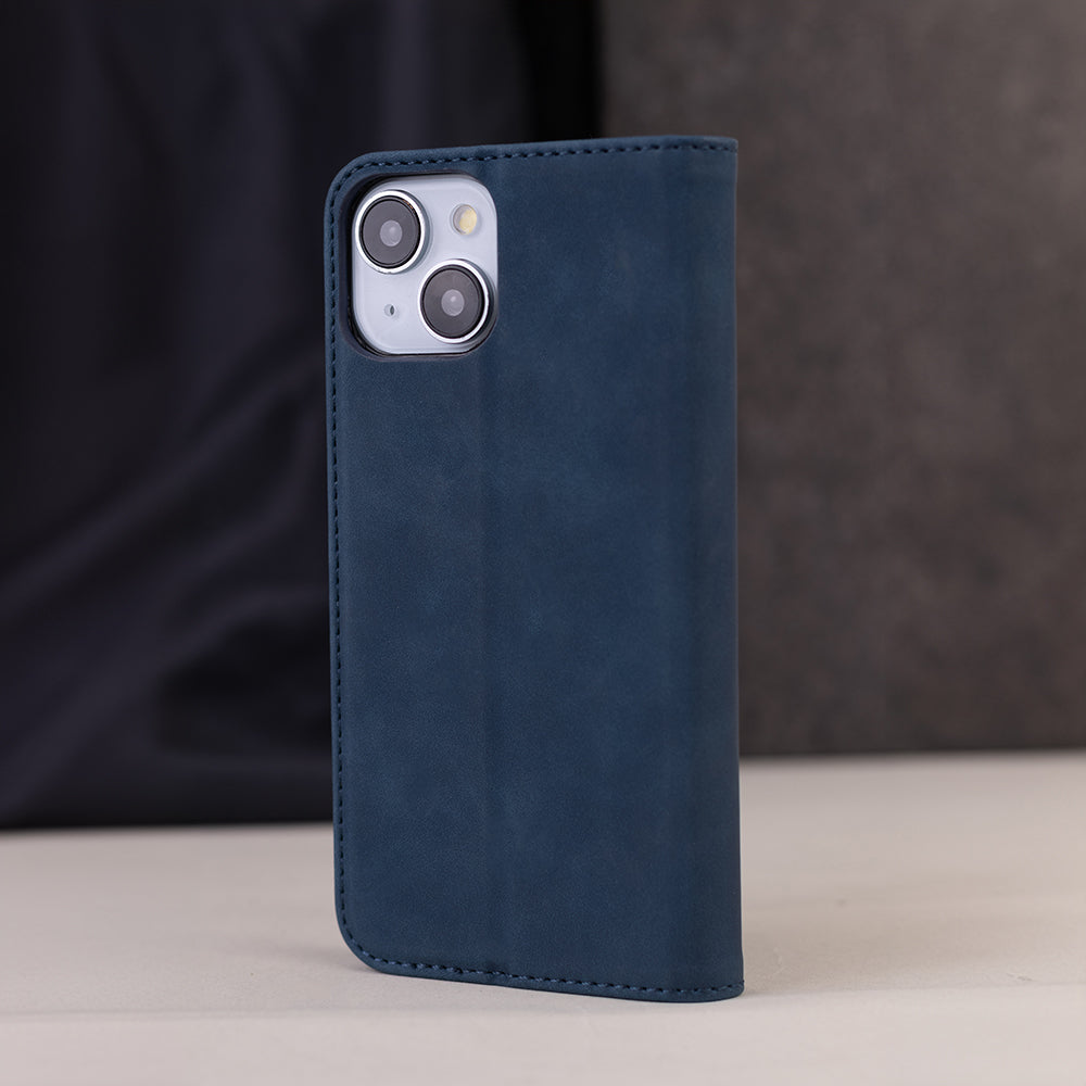 iPhone 7/8/SE Wallet Flip Cover m Kort – Blå