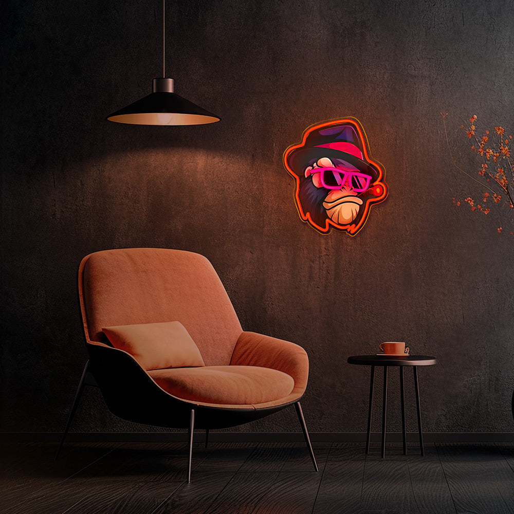 Neon Plexi LED Gangsta Monkey