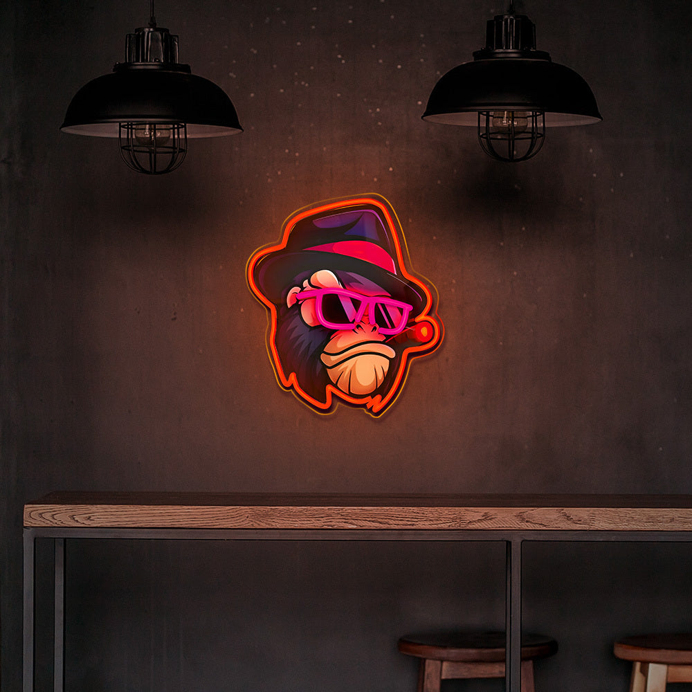Neon Plexi LED Gangsta Monkey