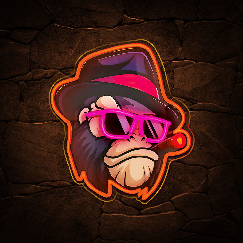 Neon Plexi LED Gangsta Monkey