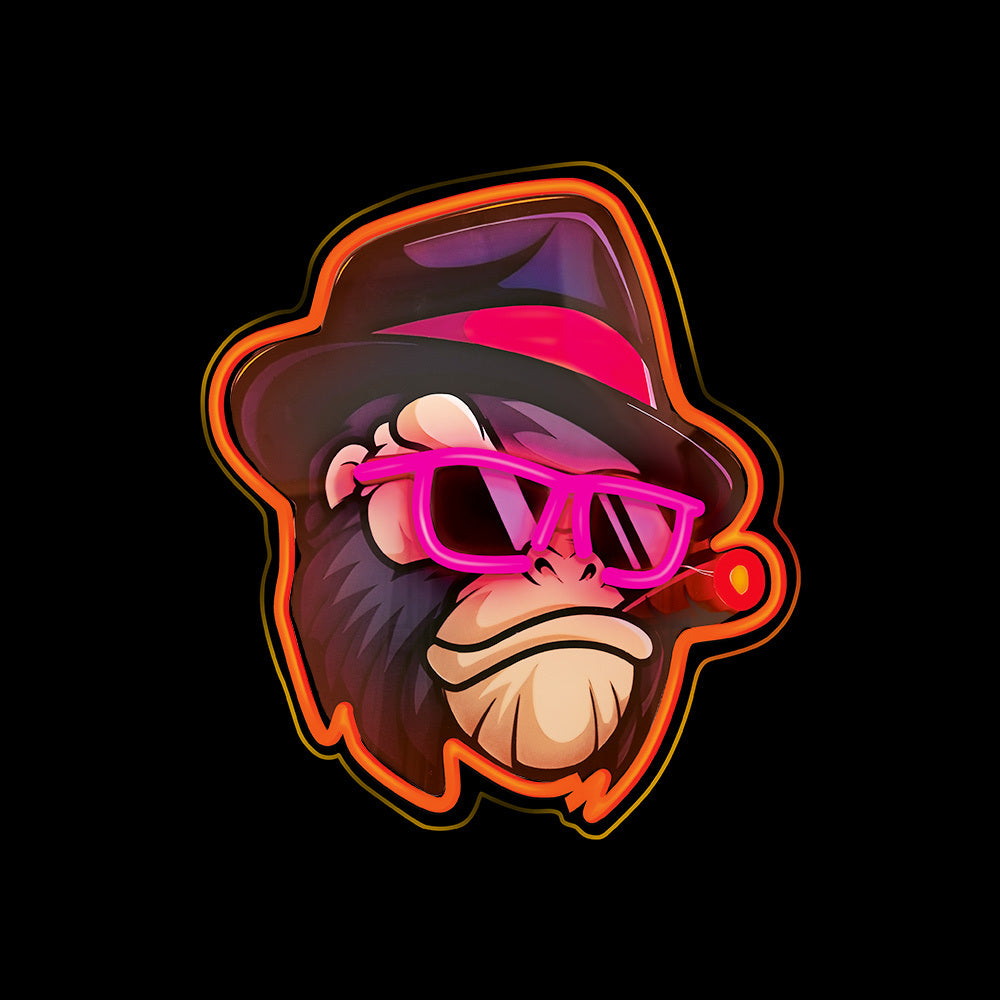 Neon Plexi LED Gangsta Monkey