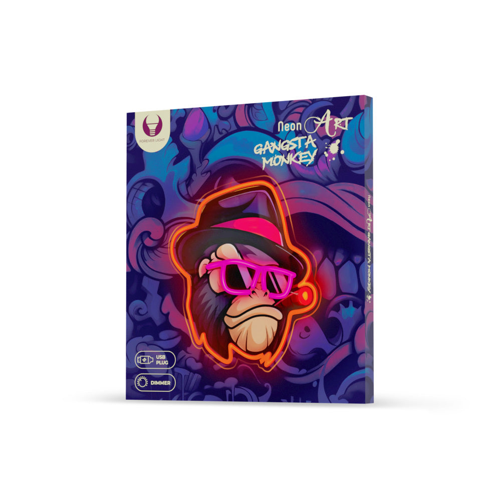 Neon Plexi LED Gangsta Monkey