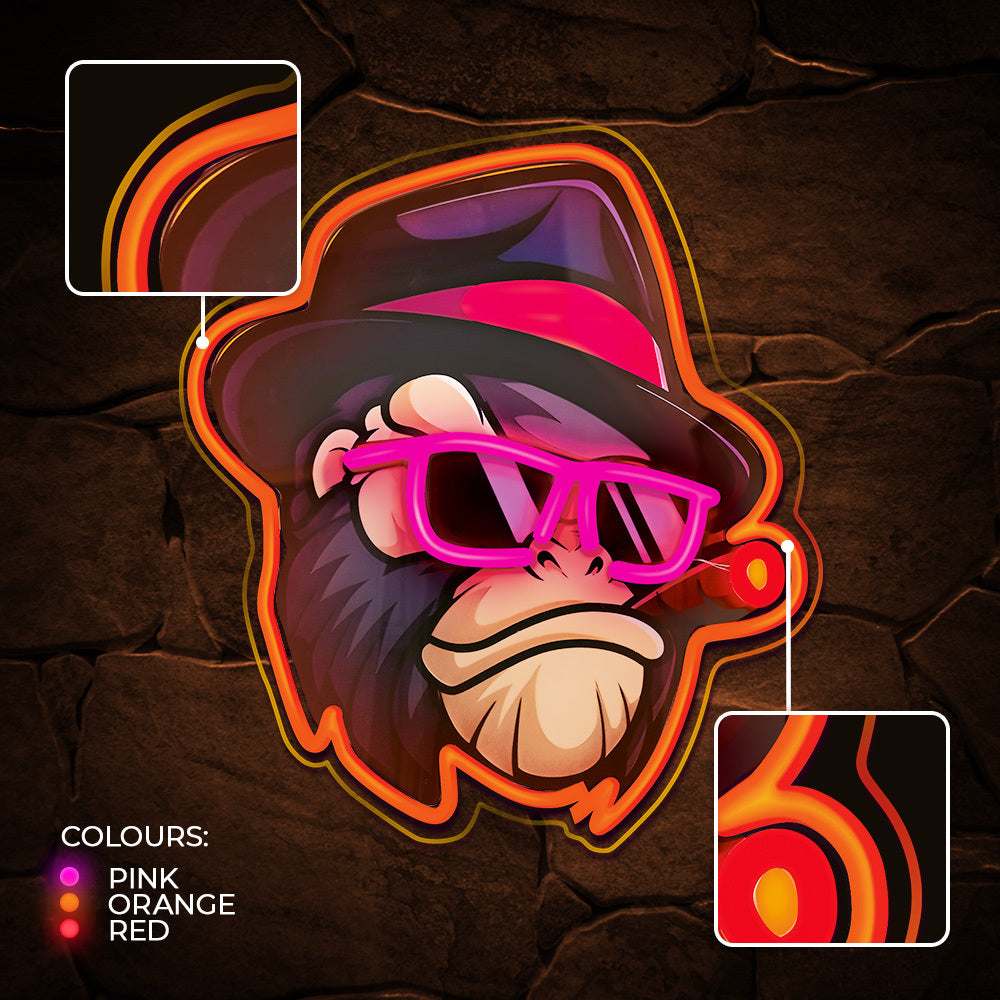 Neon Plexi LED Gangsta Monkey