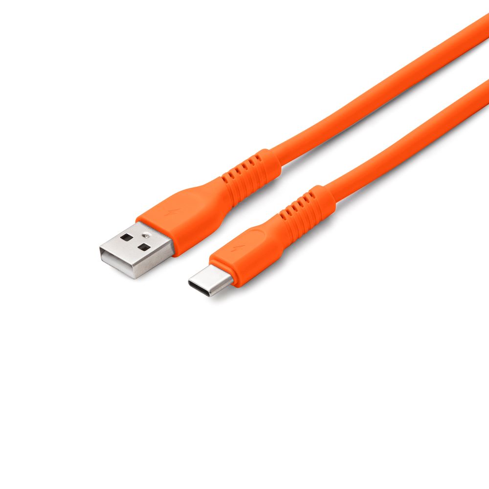 COLORUM Kabel  USB-A   USB-C  1,8Mtr. 60Watt. Orange