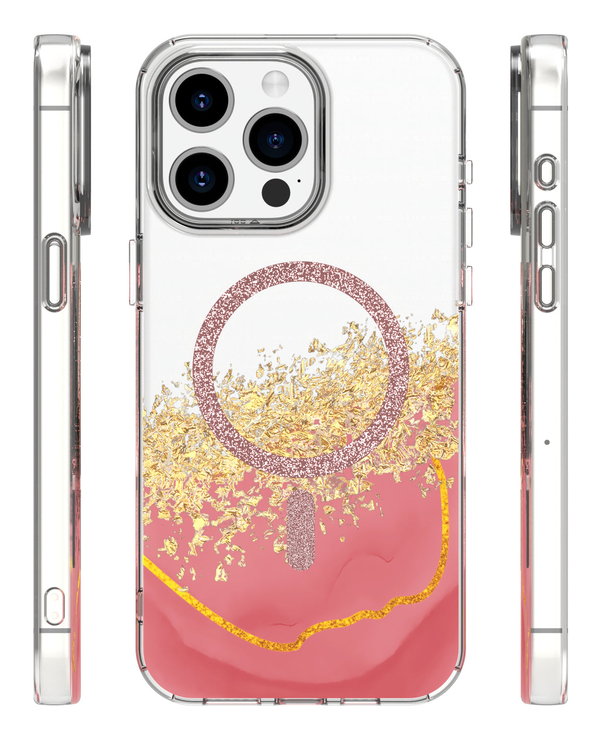 iPhone 15 Pro MagSafe Cover Epoxy Mag – Pink - billede 2