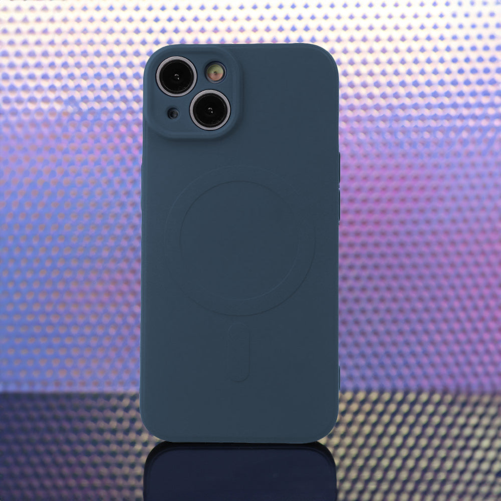 iPhone 15 Cover Simple Color Mag Navy – Blå