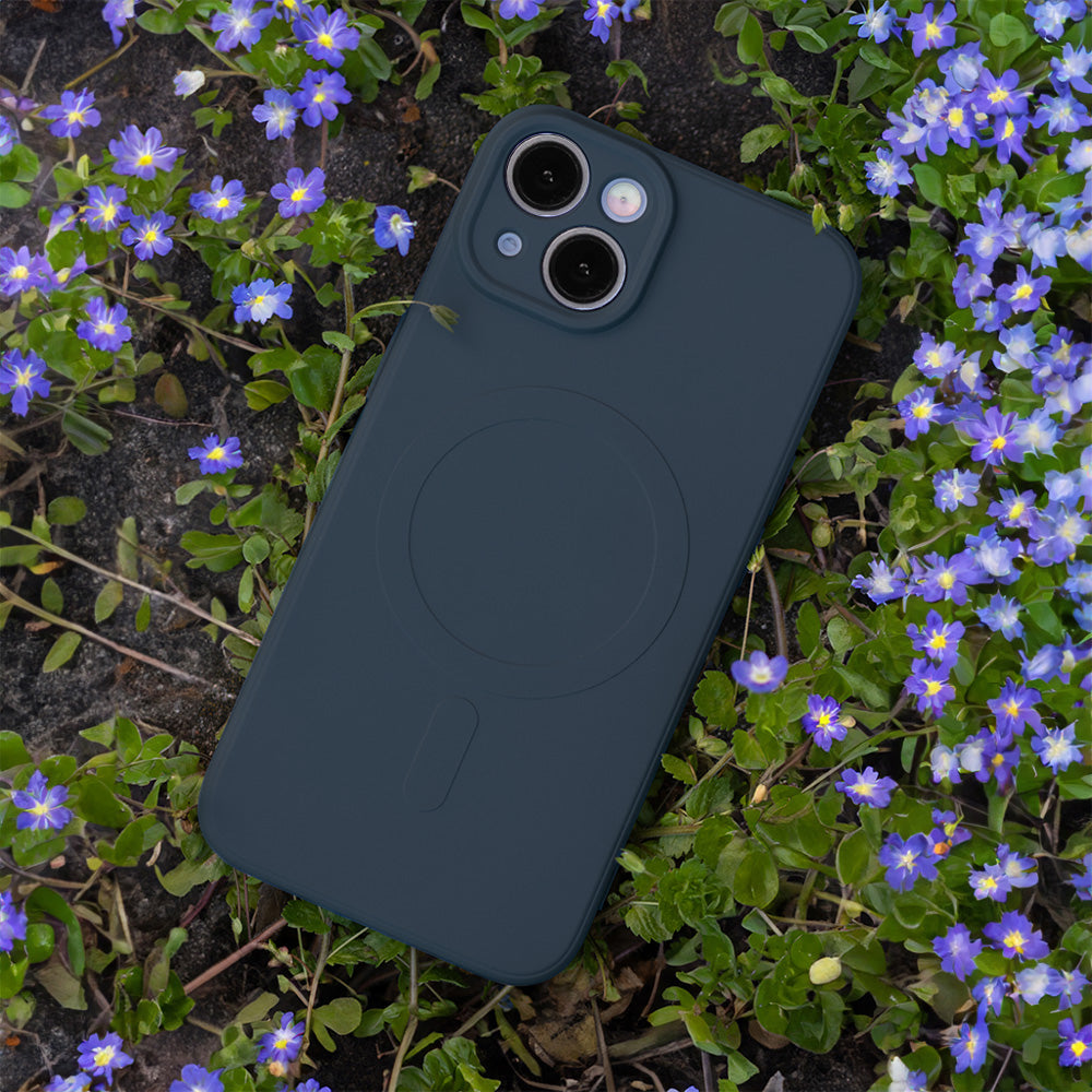 iPhone 15 Cover Simple Color Mag Navy – Blå