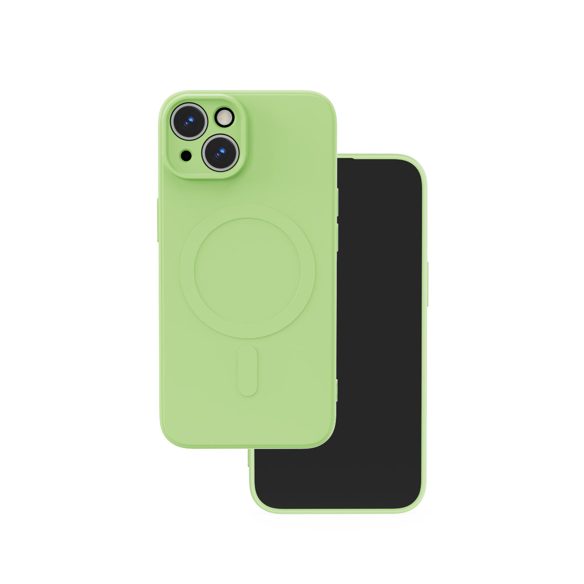 iPhone 15 Cover Simple Color Mag Lys – Grøn